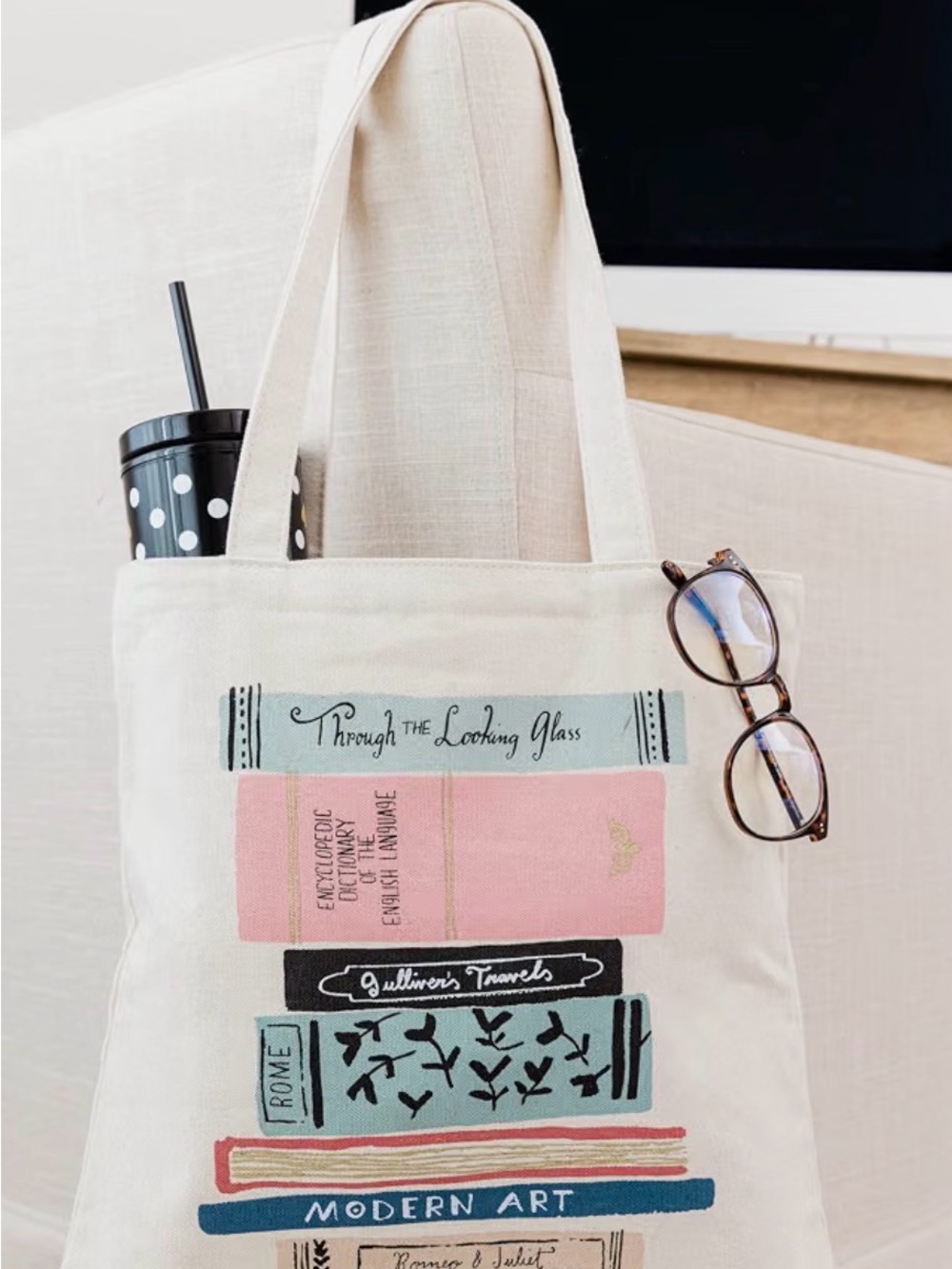 kate spadeTote - Colorful Bookstack of Classics Print - Picture 2 of 4